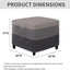 Funda impermeable otomano patio 55.9x55.9x43.2cm gris