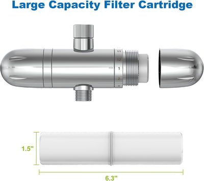 Cartucho filtro ducha multietapa suaviza agua elimina cloro