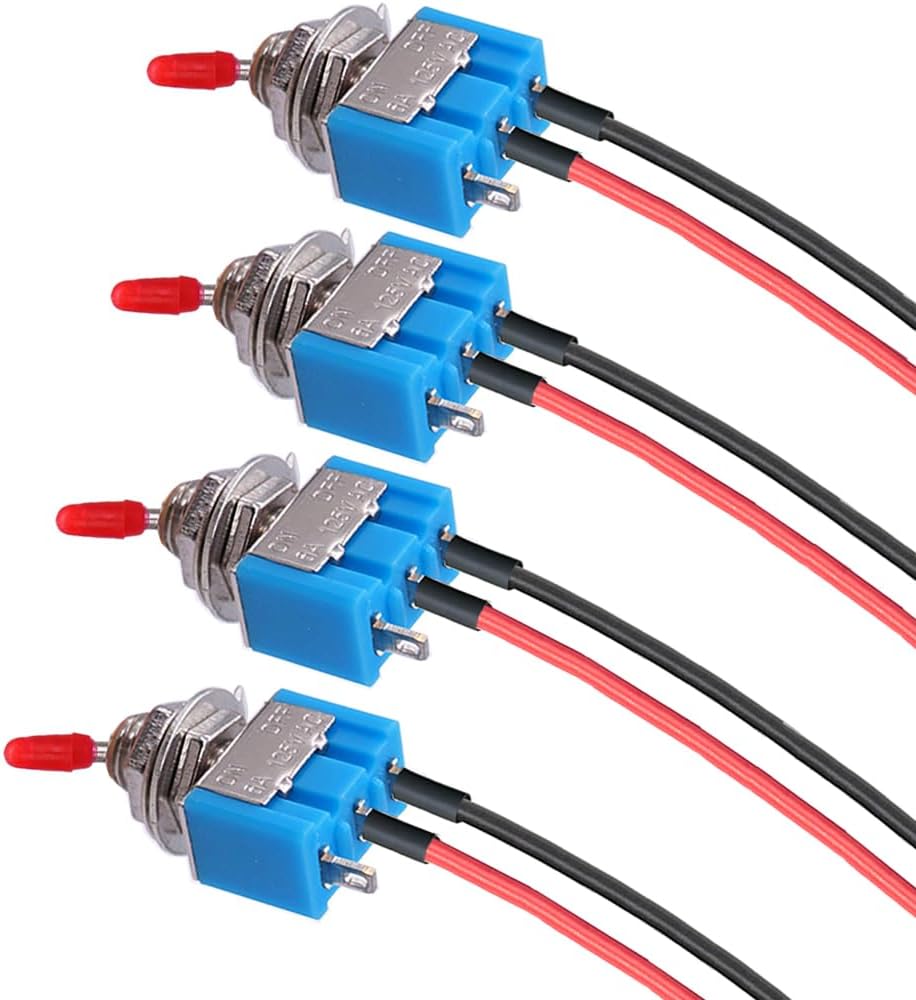 Interruptor palanca 3-220V para auto camión luz equipo 4 pzas