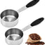 2 Pzas Cucharas Acero Inox 1/4 Taza Mango Morado