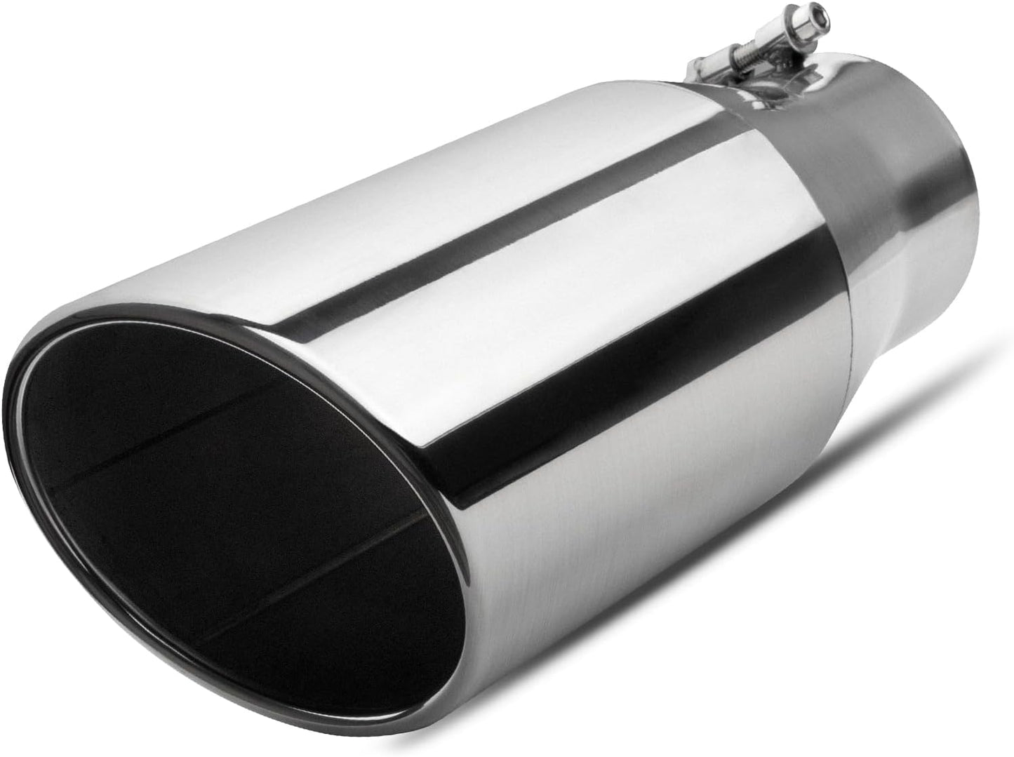Punta escape acero inox 3.5x5" 12" atornillado