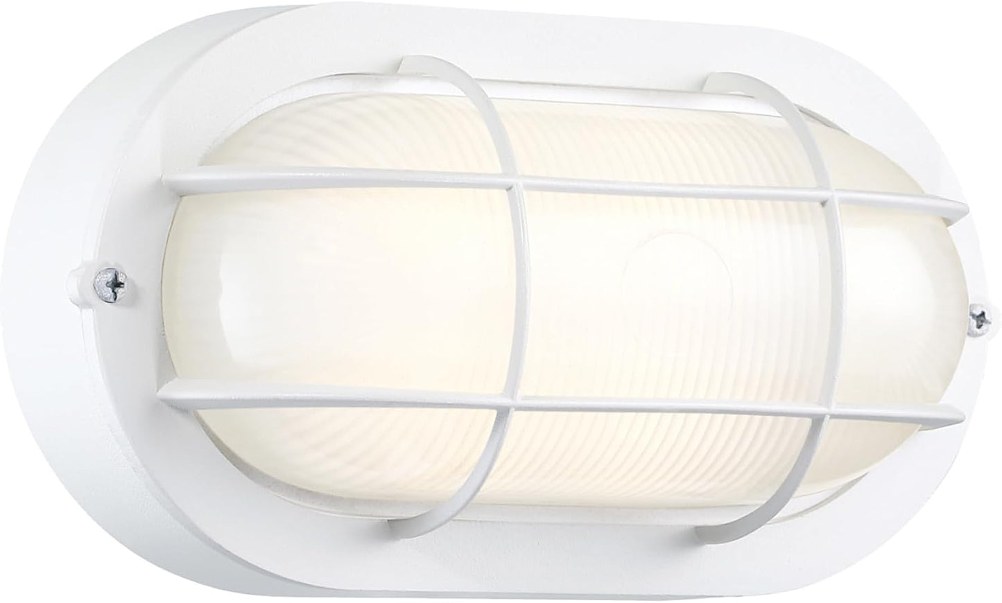 Luz mamparo LED ovalada 8.5" 6W 3000K aluminio