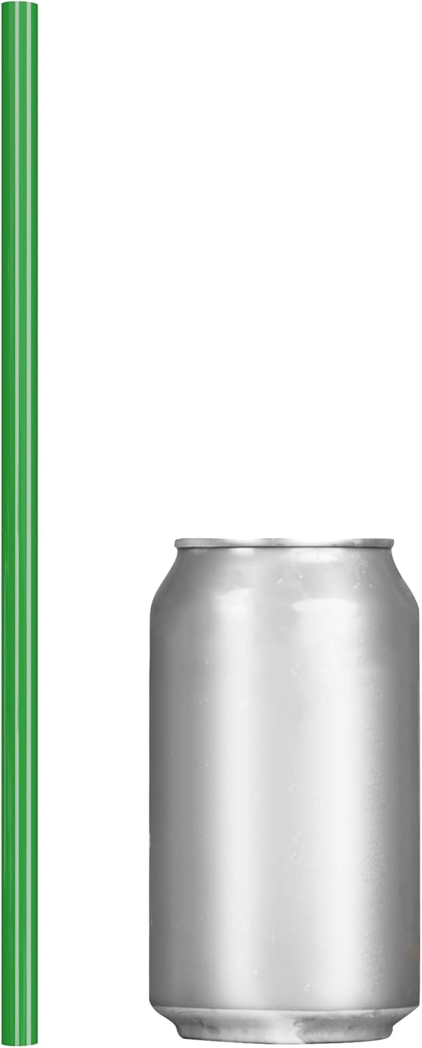 Pajitas anchas plástico bebidas gruesas 250 verde