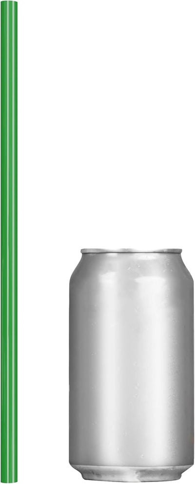 Pajitas anchas plástico bebidas gruesas 250 verde