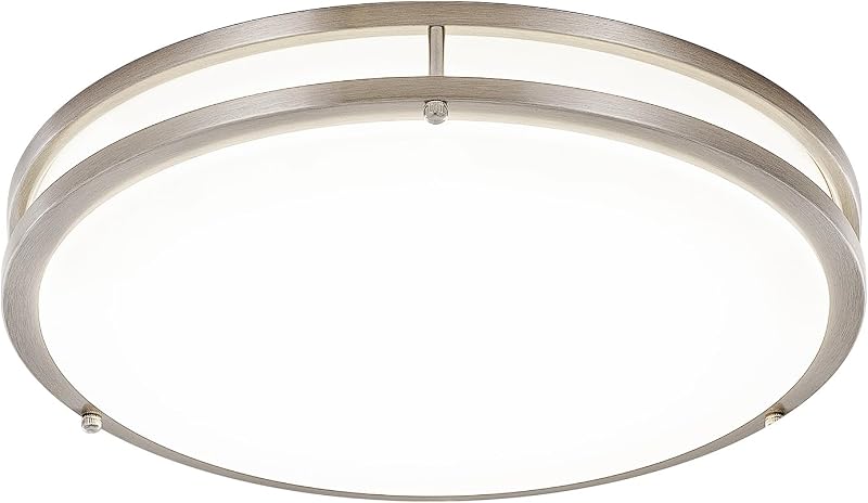 Lámpara techo LED 16" regulable 36W níquel cepillado