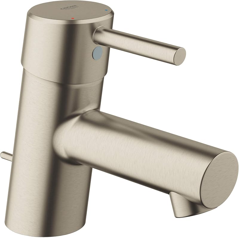 Grifo baño un solo agujero níquel cepillado