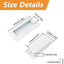 Manija oculta empotrada acero inox 8uds blanco
