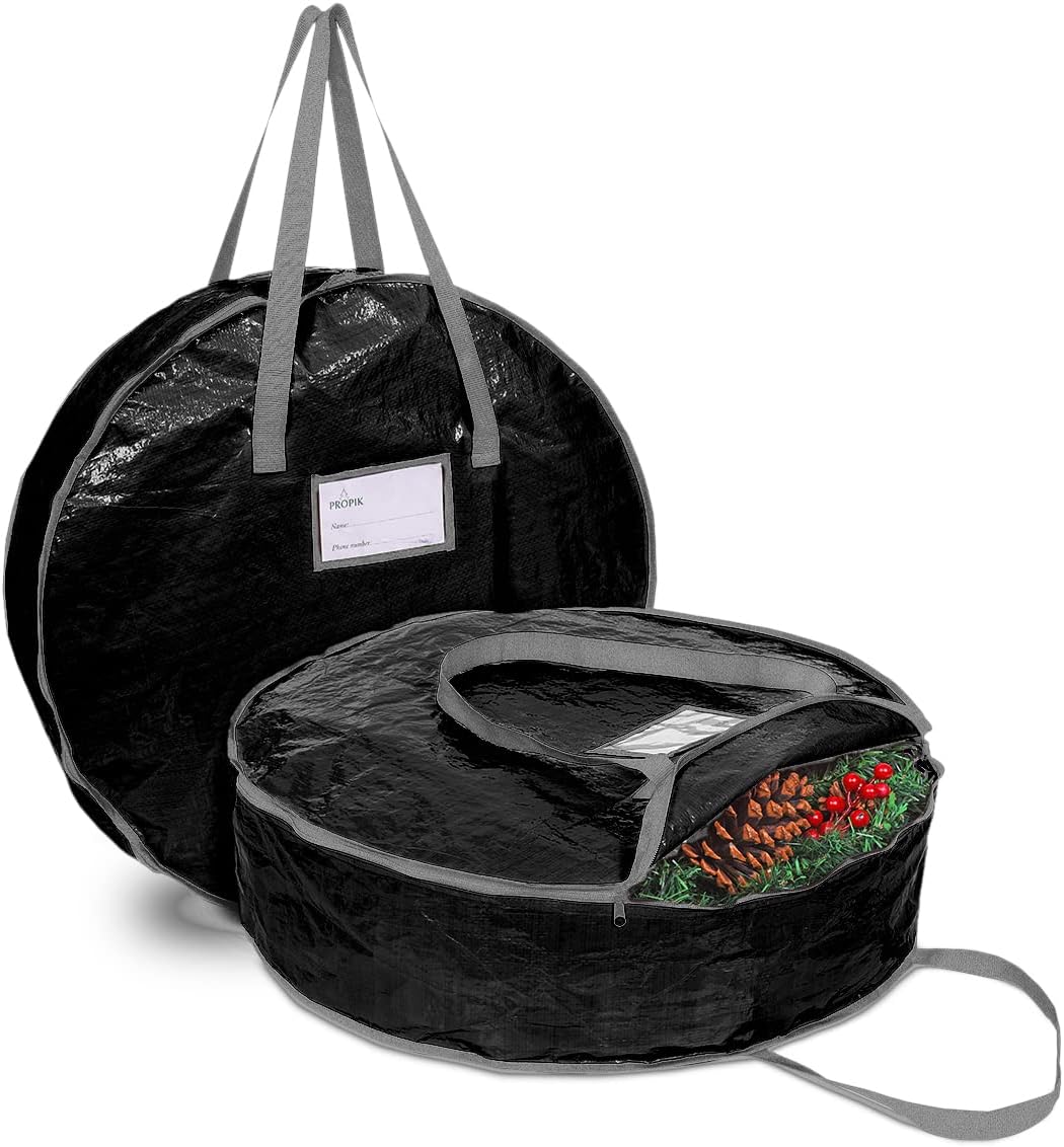 Bolsa almacenamiento Navidad 24" resistente asas ranura