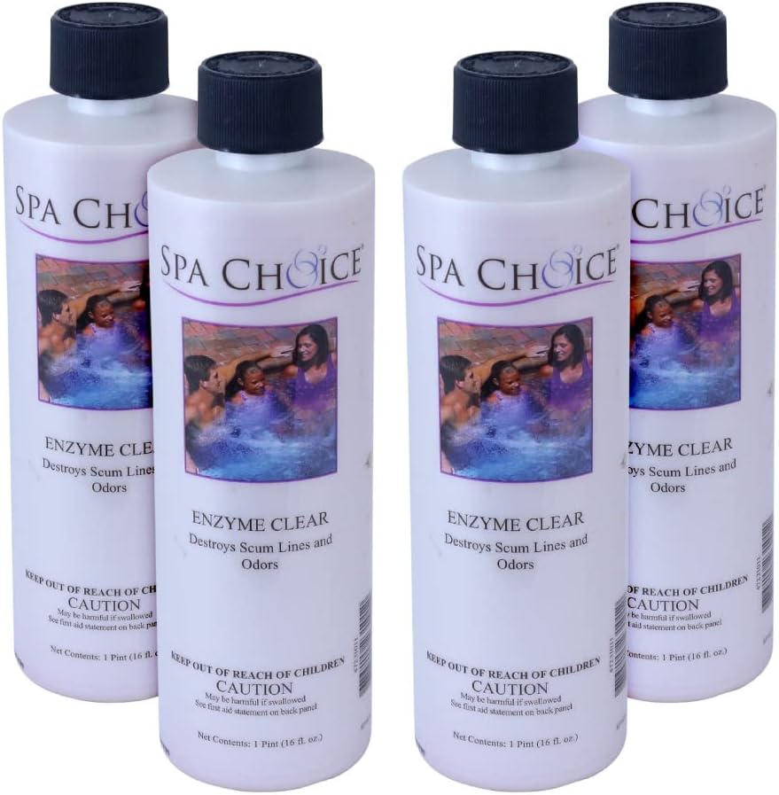 4 Bañeras Hidromasaje Transparentes con Enzimas 1pint