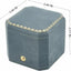 Caja anillos terciopelo ranuras octagonal con tapa bisagra