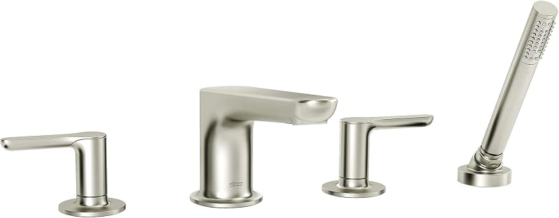 Grifo bañera romana ducha personal níquel cepillado