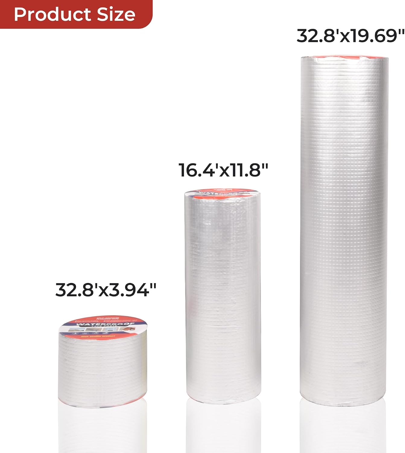 Cinta butilo impermeable 3.94x32.8pies para reparación