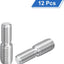 Perno espárrago doble M10x20mm a M12x20mm acero inox 12 pzas