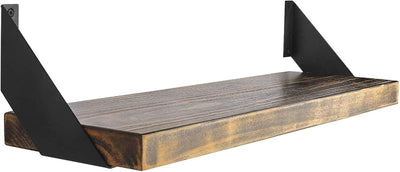 Soportes estante hierro 6pulg negro flotante juego 2