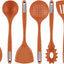 Set 6 Utensilios Silicona Naranja Alta Tolerancia Calor