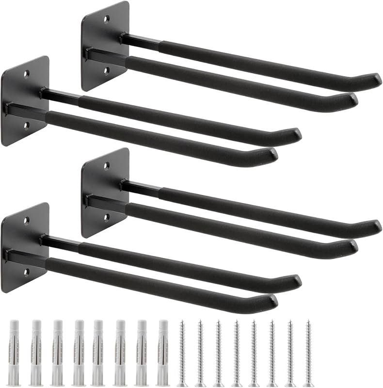 Ganchos dobles pared 14" para herramientas y sillas set 4