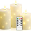 Velas LED sin llama con estrella cadena control remoto