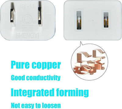 Cable extensión plano marrón 10ft uso interior exterior con toma