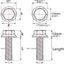 Tornillo titanio M10x20mm paso 1.25 flanco hexagonal