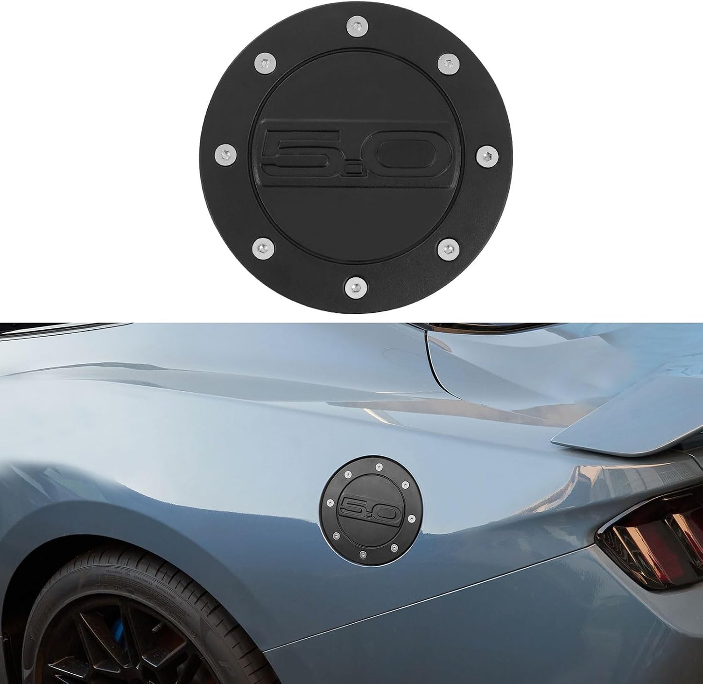 Cubierta tanque gasolina Mustang 24-25 plástico ABS negro