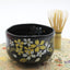 Set tazones té Mino Ware chawan cerámica Tenmoku Sakura