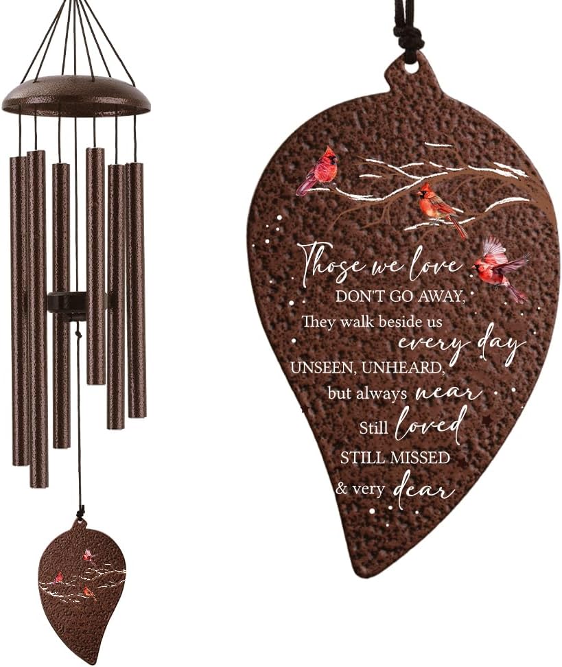 Campanillas viento cardenales conmemorativas 32"