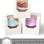 100 Cajas Cupcakes Blancas 3.5" Ventana Premontadas