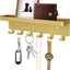 Soporte llaves pared con bandeja 6 ganchos dorado