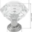 12 Pomos Cristal Forma Diamante para Cajones y Armarios