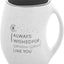 Taza café 16oz calentadora de manos con texto inglés