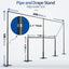 Soporte telón fondo ajustable 20x10pies base metal fiestas bodas