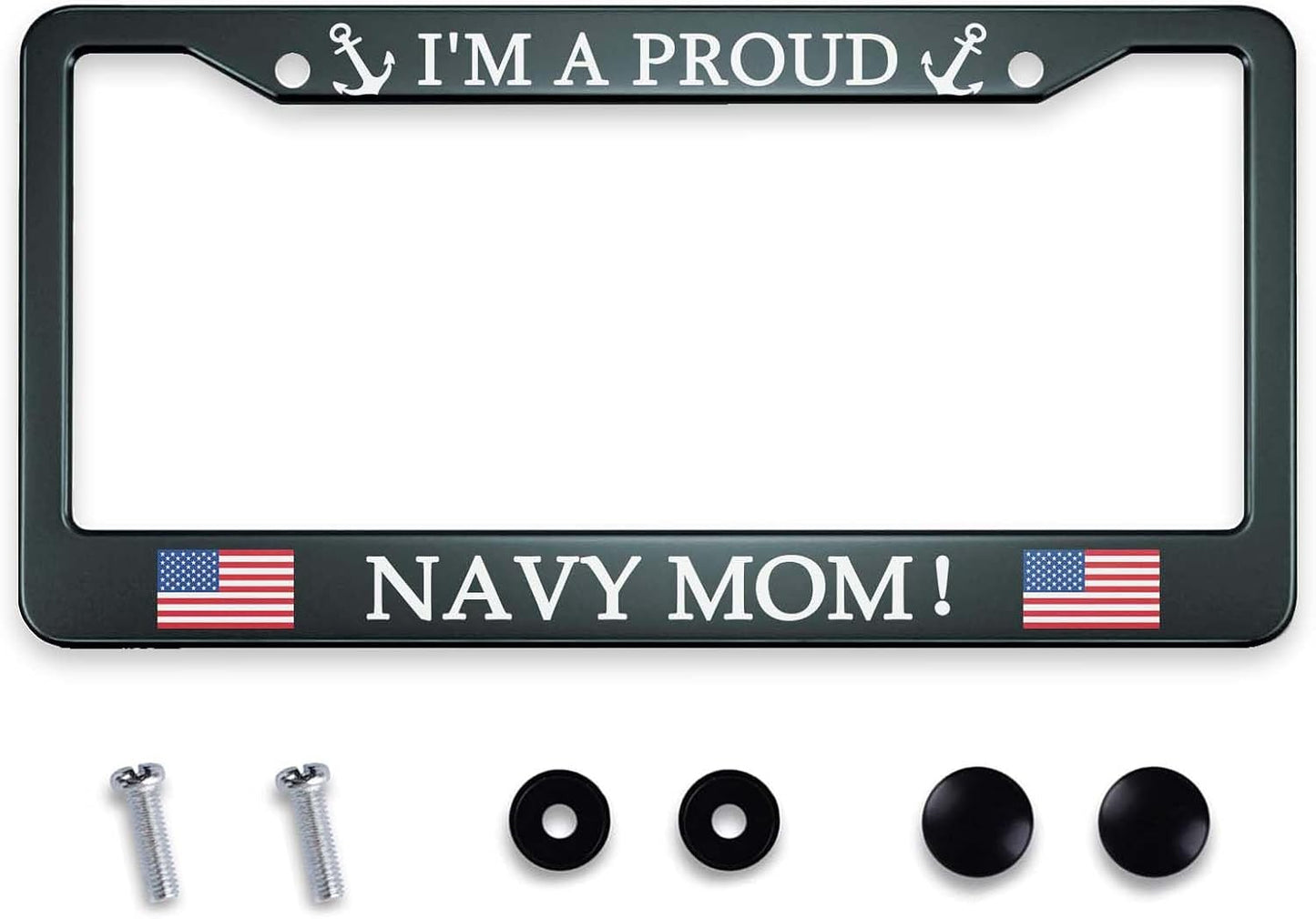 Marco placa matrícula con bandera Texas Navy Mom