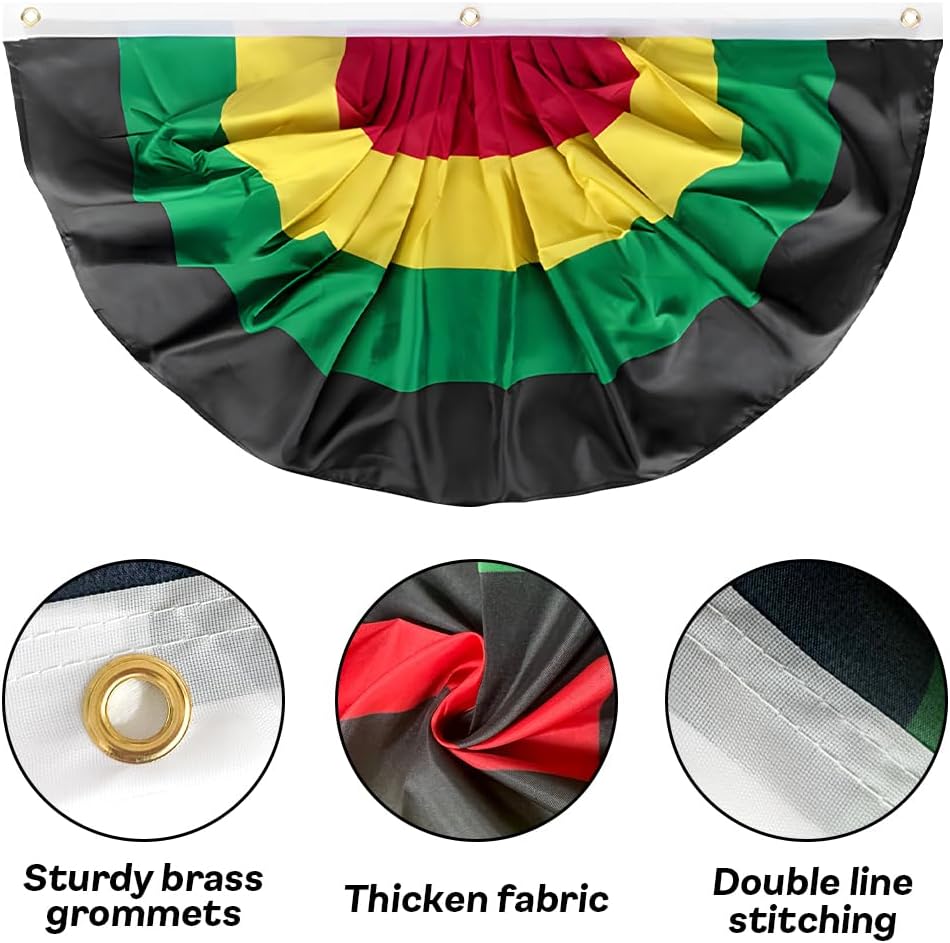 4 Banderines Juneteenth 1.5x3pies con ojales