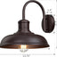 Luz granero gooseneck exterior 12" pack 2 marrón
