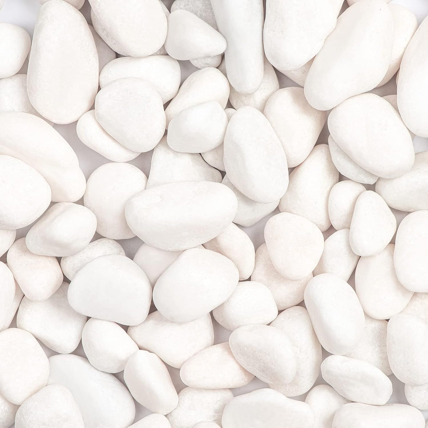 Rocas blancas naturales de río 20lb para jardín y decoración