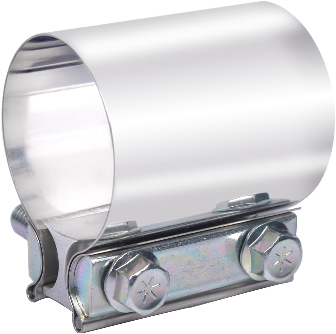Abrazadera junta solapada escape 3" acero inox