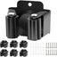 6 Soportes Escoba Acero Inox Estante Herramientas Negro