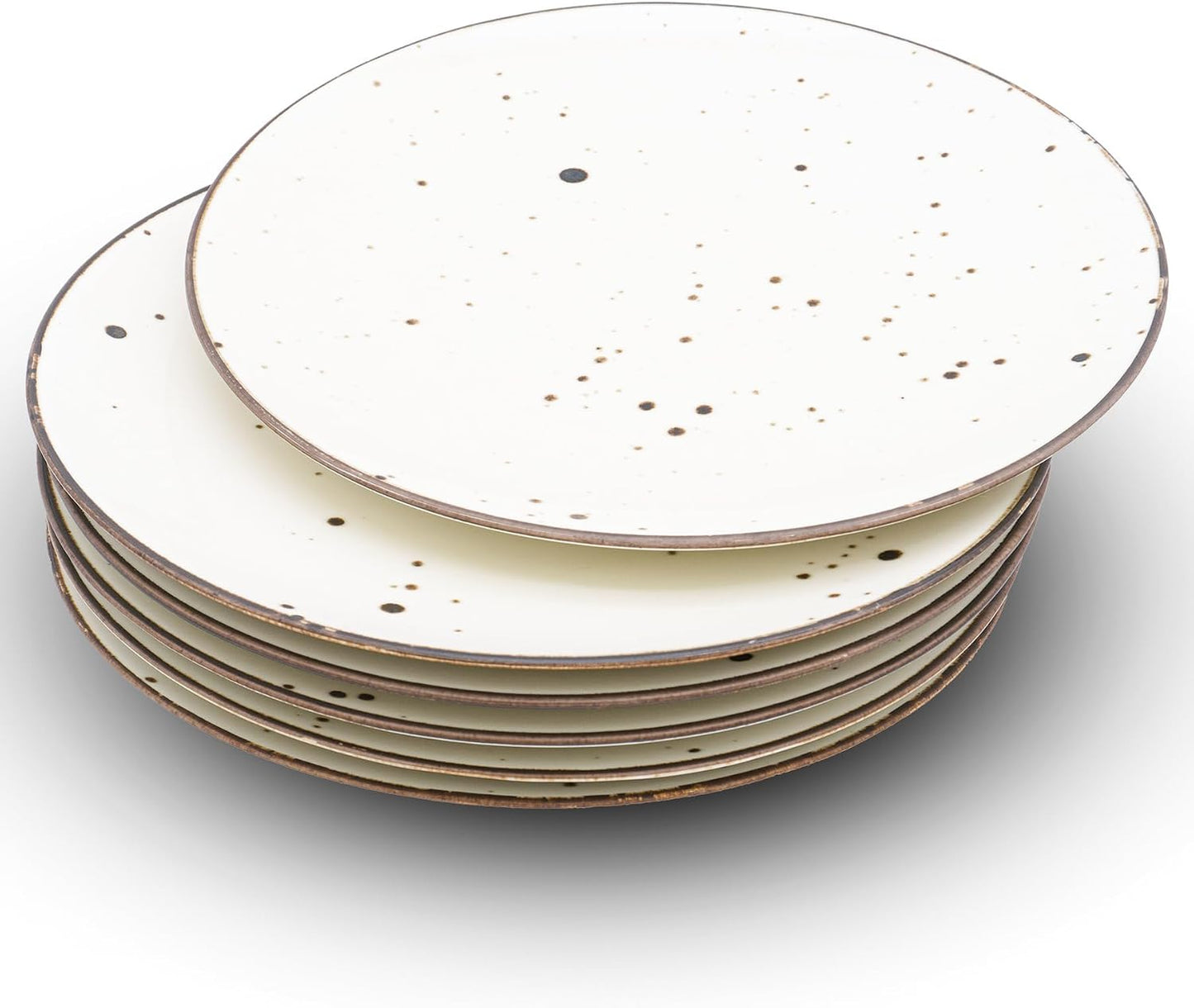 Set 6 platos llanos 11pulg porcelana resistente arañazos