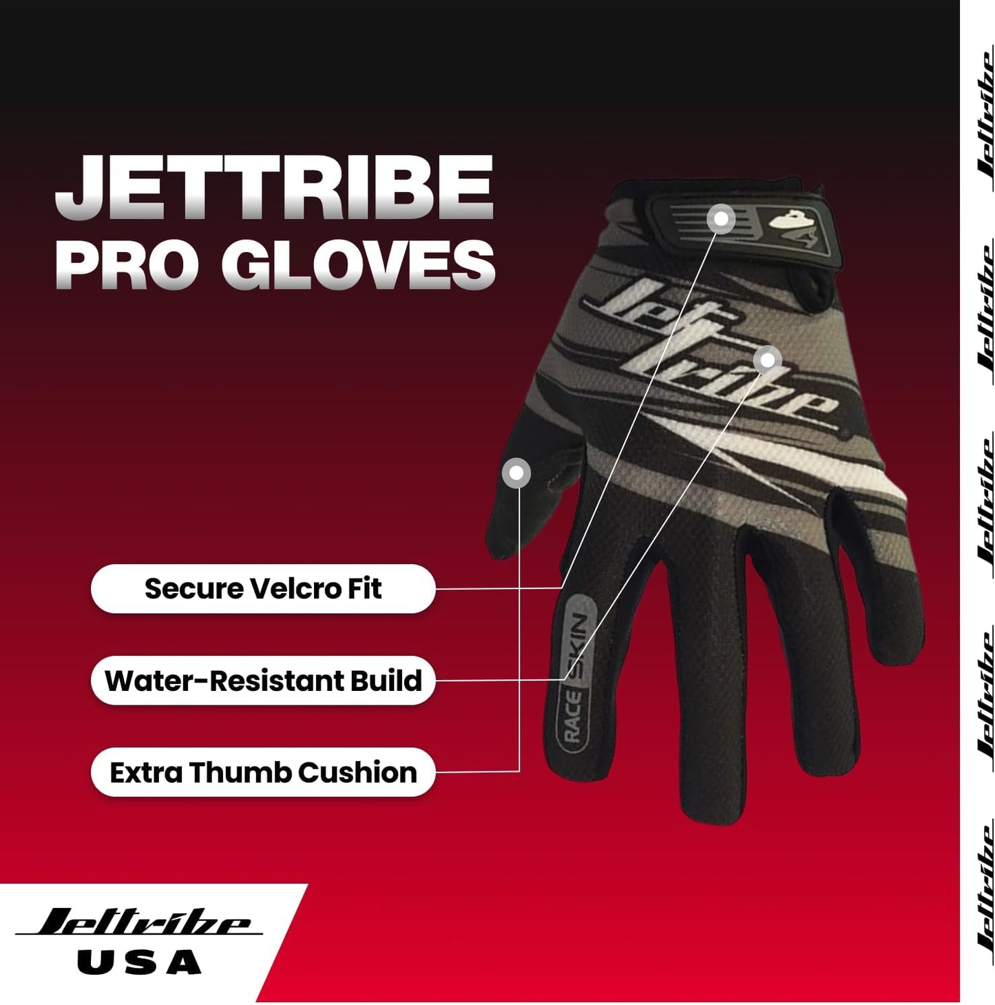 Guantes PWC transpirables dedo completo para jovenes