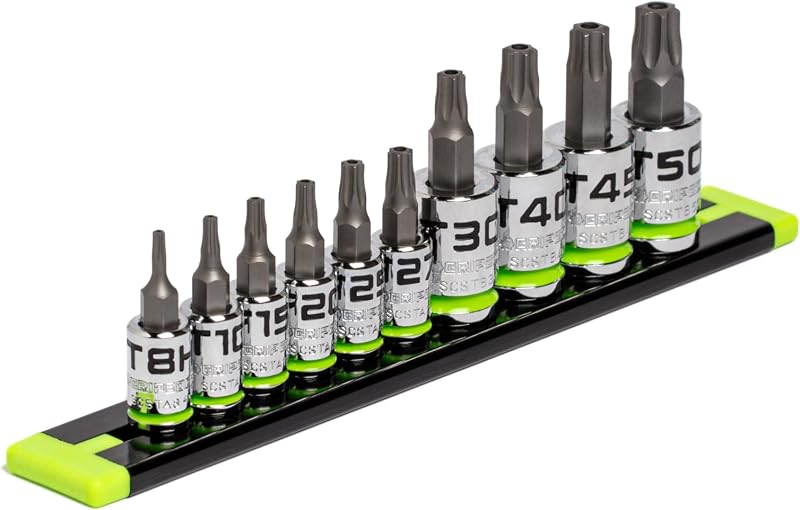 Set 10 Pzas Puntas Estrella Seguridad T8H-T50H Acero S2