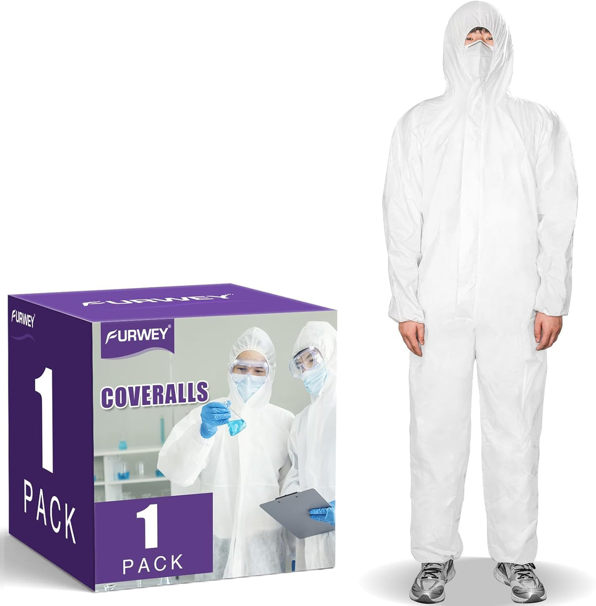 Trajes Hazmat descartables con elásticos 4 tallas