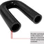 Manguera silicona curva U 180grados 1" ID reforzada 4 capas