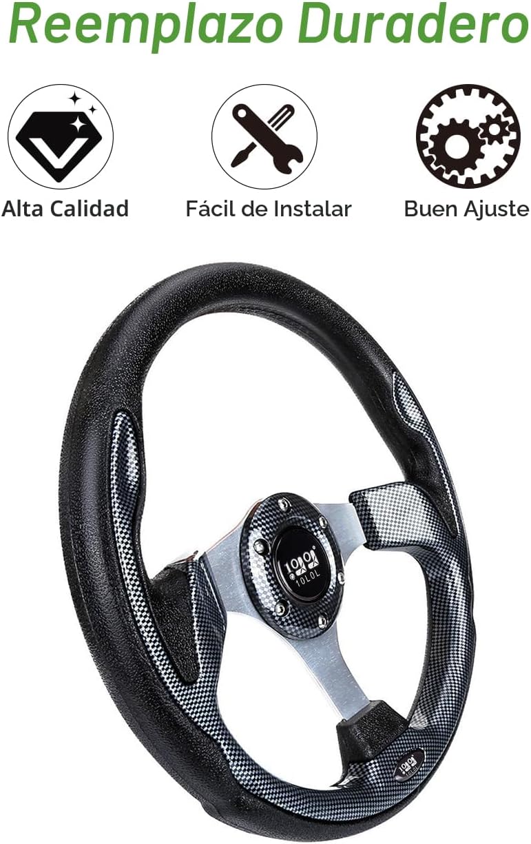 Volante carrito golf comp EZGO Club Car Yamaha estilo1 gris