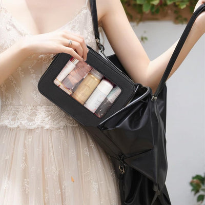 Bolsa maquillaje transparente TSA aprobado con cremallera viaje