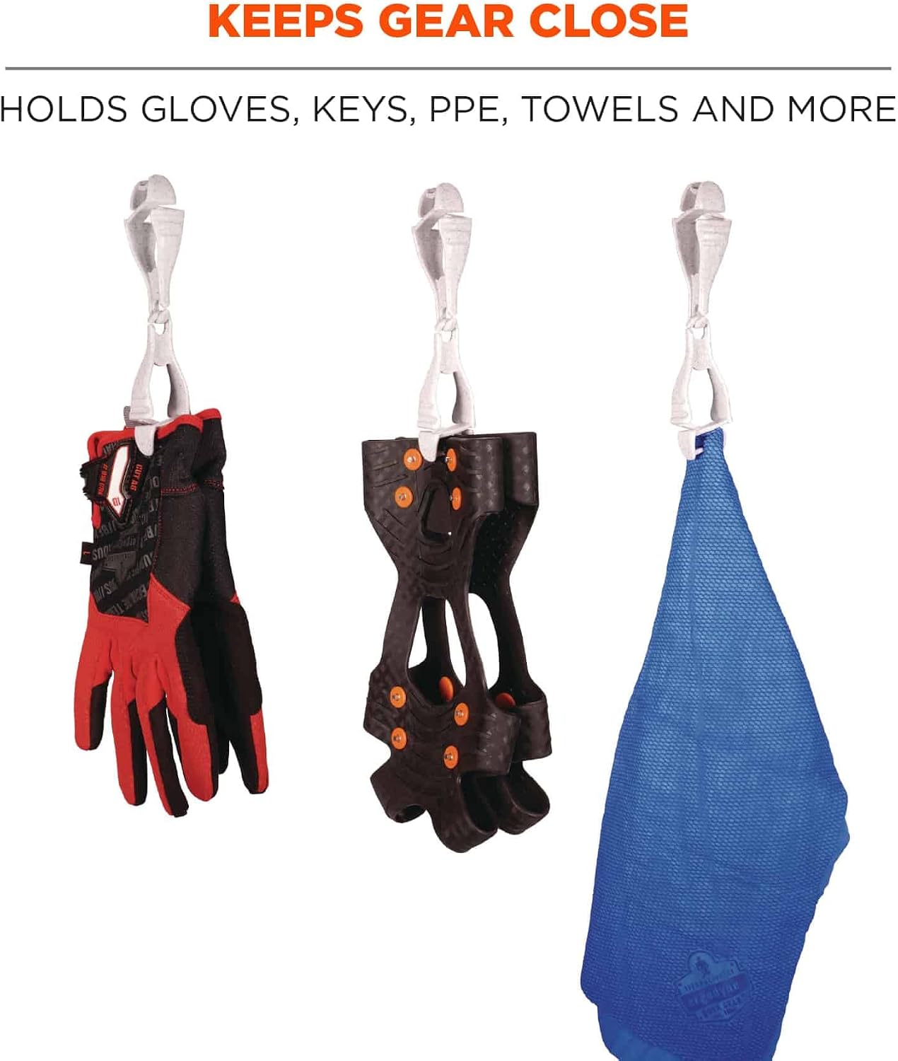 Pinza para guantes doble clip granito set 3