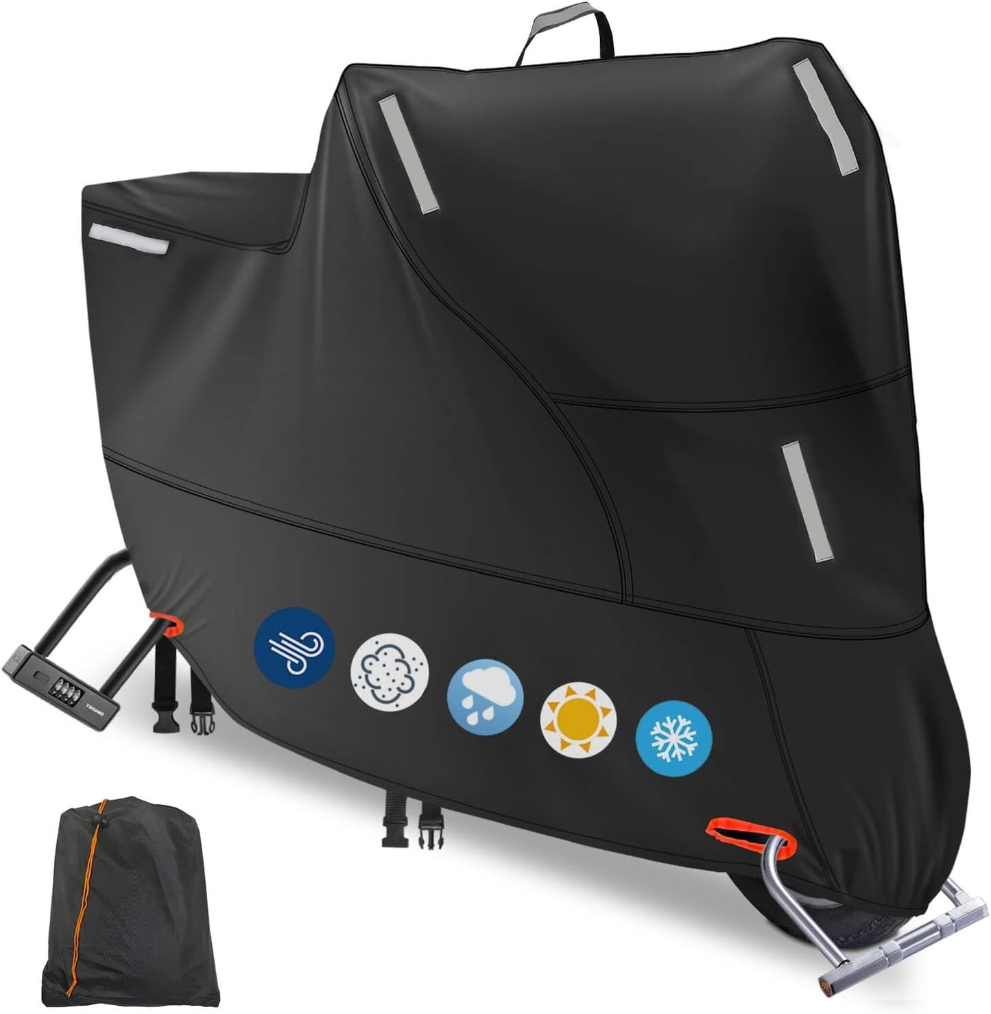 Funda motocicleta Oxford 300D 86x37x50" impermeable