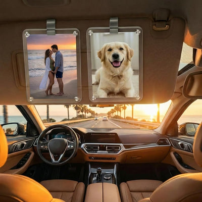 Soporte universal para fotos visera automóvil transparente