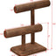 Soporte joyas madera 2 niveles color marrón