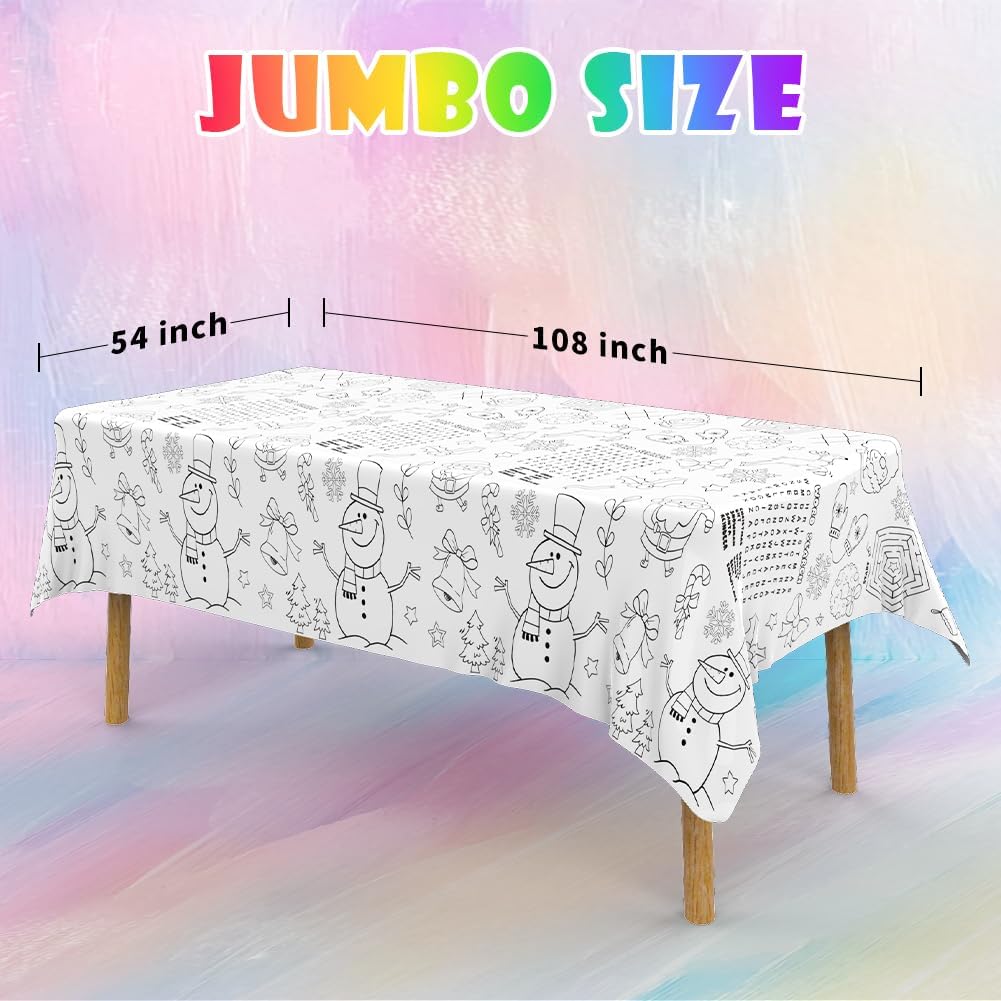 Mantel Navidad 108x54 para colorear niños