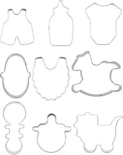 Set 9 cortadores galletas acero inox bricolaje